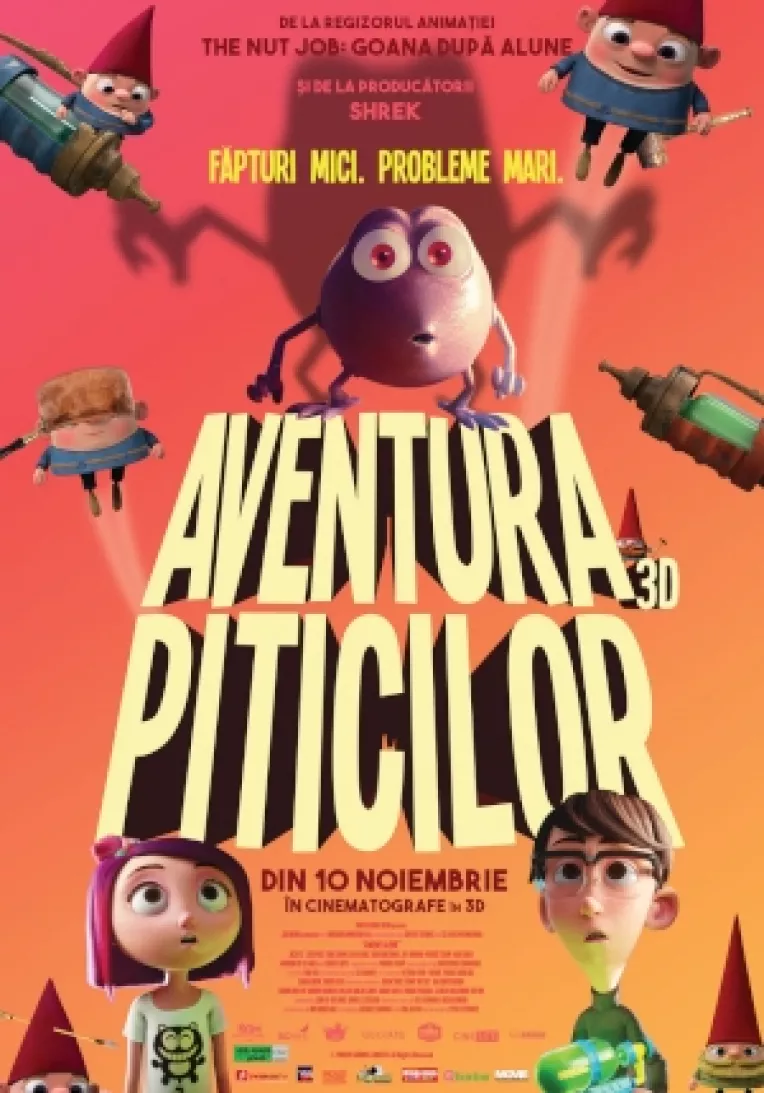 Animatia 3 D Aventura piticilor, plina de umor, mister si aventura