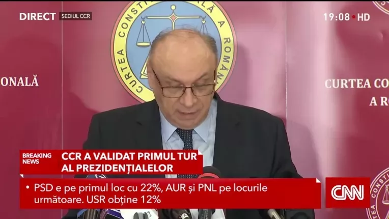 CCR a validat primul tur al prezidentialelor. Duminica va avea loc al doilea tur