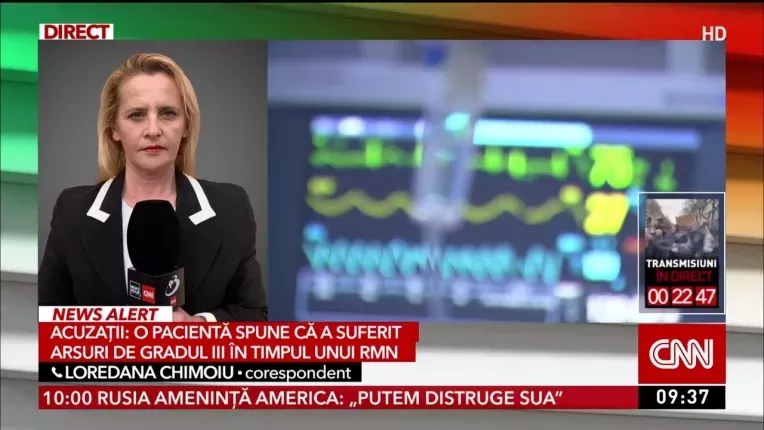 O pacienta acuza o clinica privata din Craiova ca a suferit arsuri grave in timpul unui RMN.